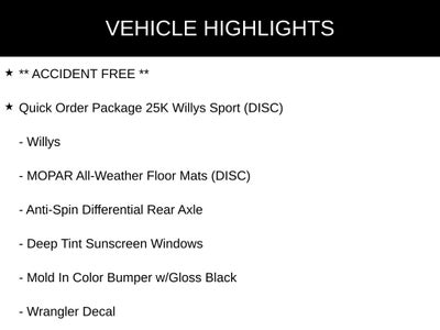 2021 Jeep Wrangler Unlimited Willys