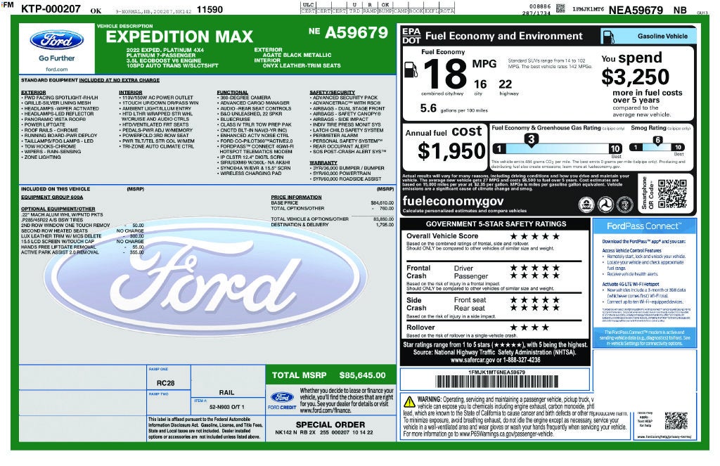 2022 Ford Expedition Max Platinum