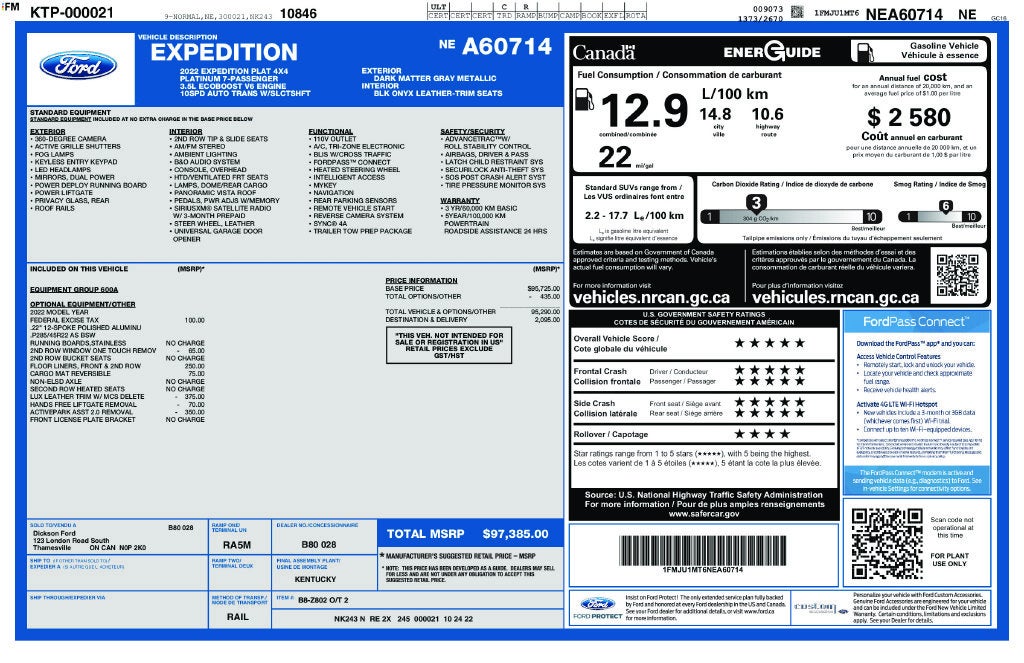 2022 Ford Expedition Platinum