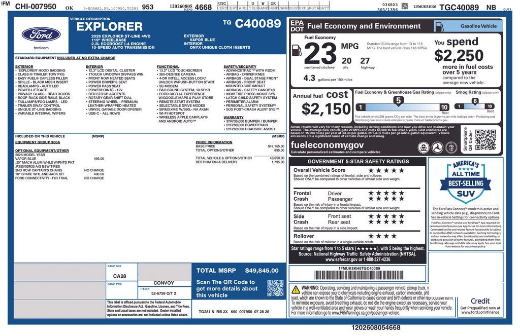 2026 Ford Explorer ST-Line