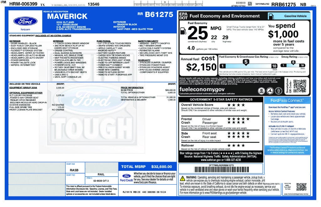 2024 Ford Maverick XLT