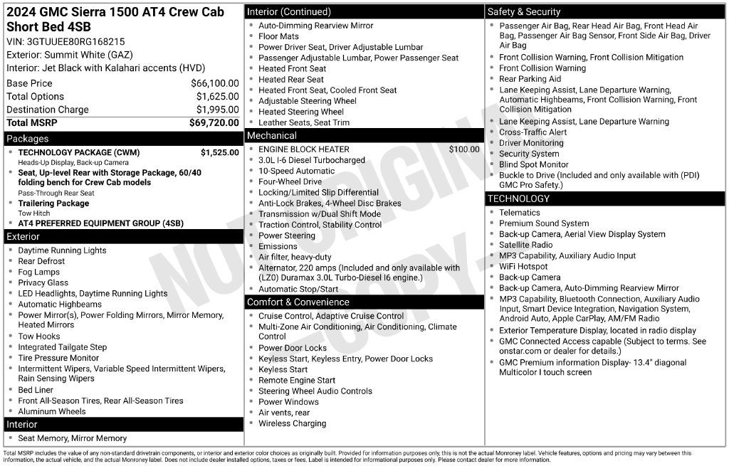2024 GMC Sierra 1500 AT4