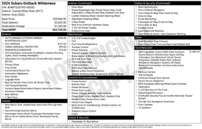 2024 Subaru Outback Wilderness