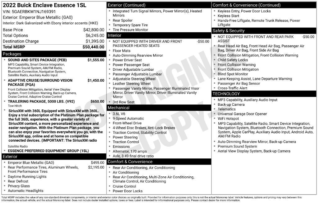 2022 Buick Enclave Essence