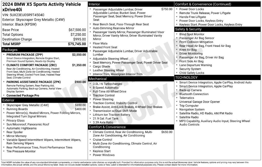 2024 BMW X5 xDrive40i
