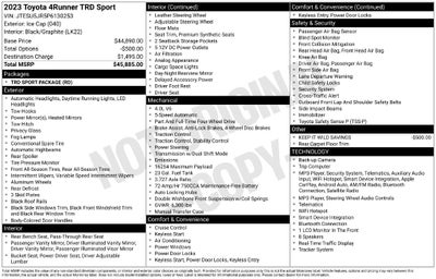 2023 Toyota 4Runner TRD Sport